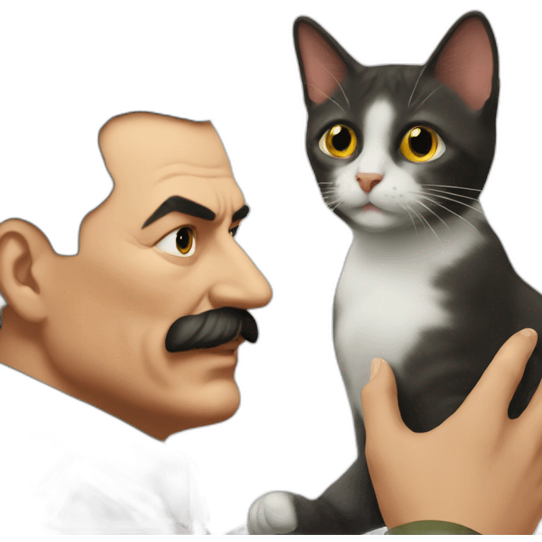 Stalin Stroking the cat emoji