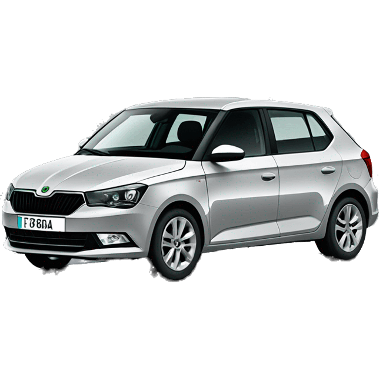 Škoda Fabia 2 grey  emoji