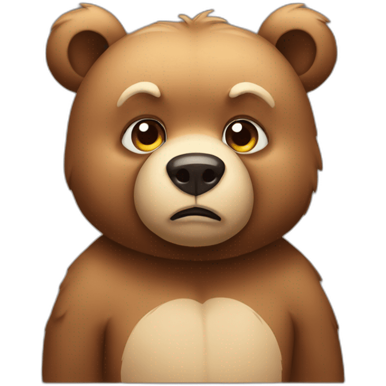 Pouty bear emoji