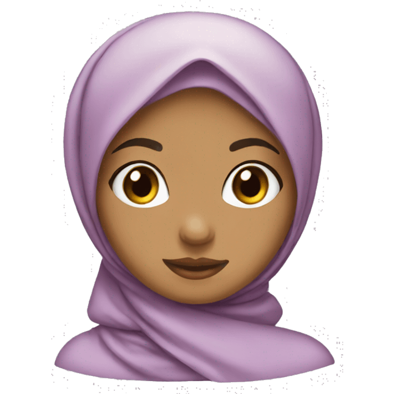 Hijab girl with a bow emoji