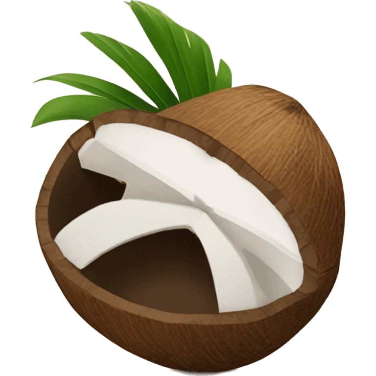 Coconut at the beach  emoji