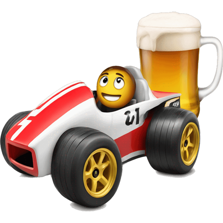 Race car beer  emoji