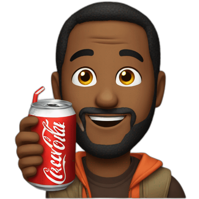 Kenny west drink coke emoji