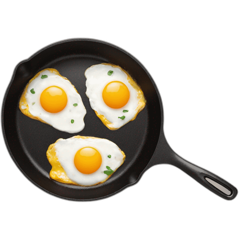 Fried eggs in pan emoji