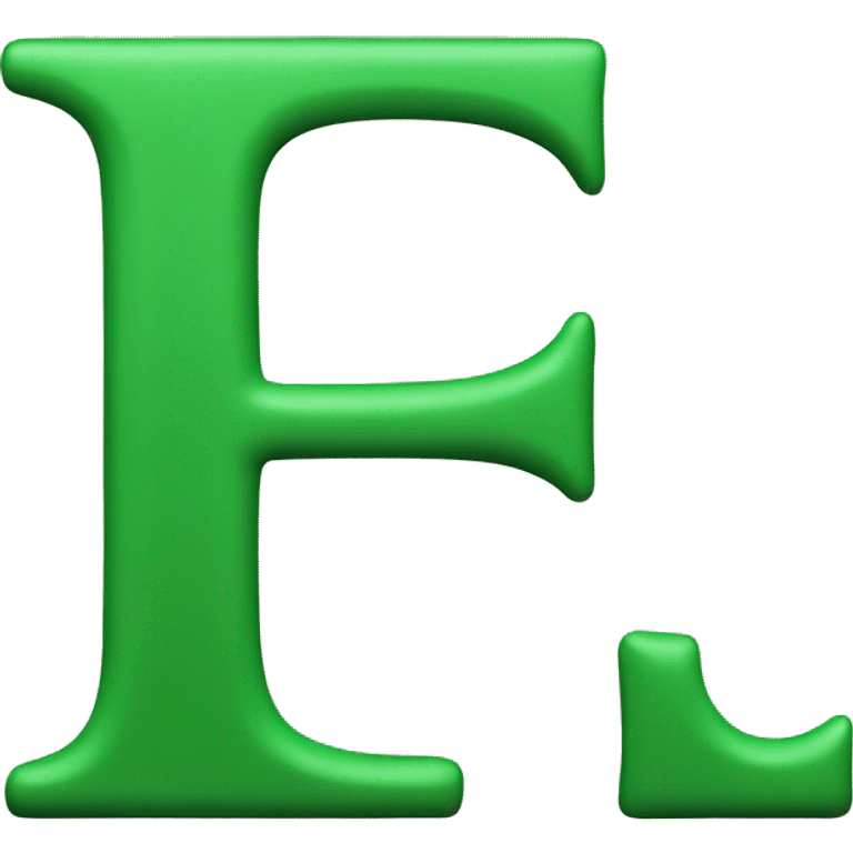 letter E green emoji