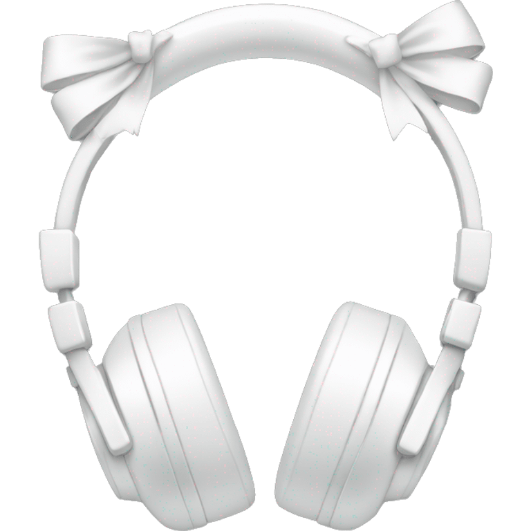 all white headphones with bows emoji