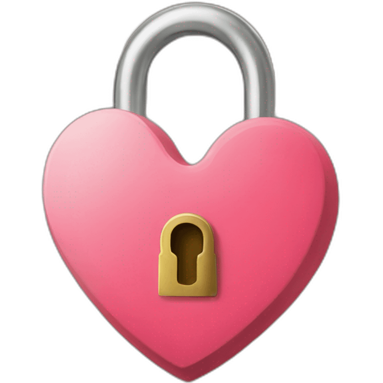 padlock with heart emoji