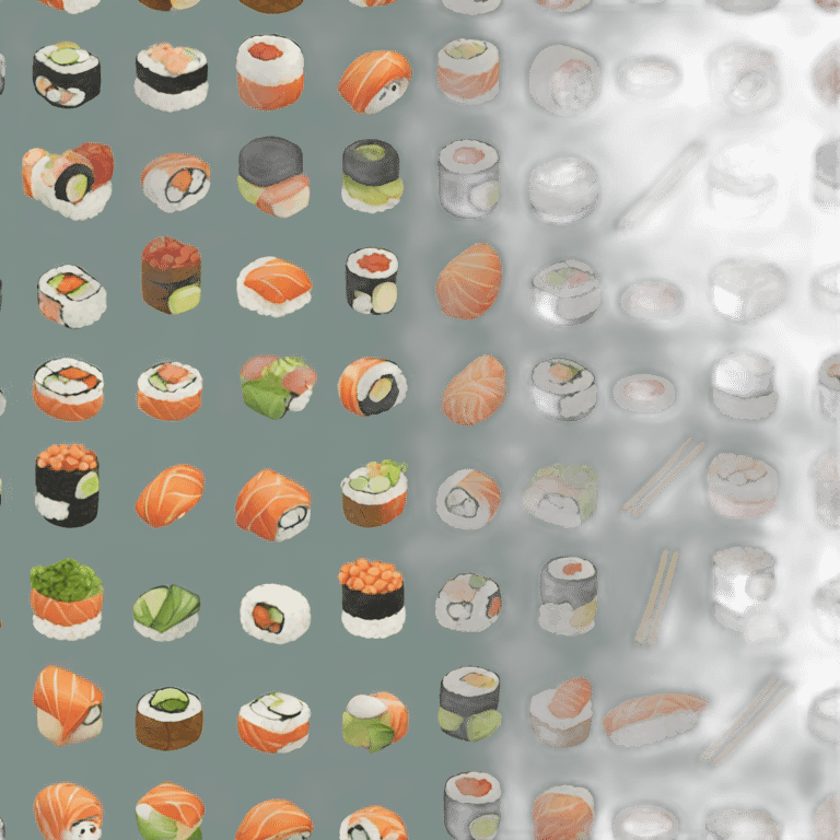 People eating sushi emoji