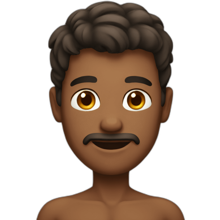 shirtless man emoji