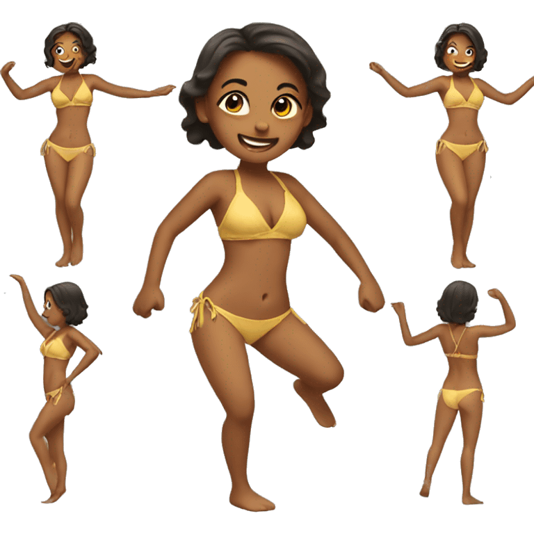 Girl dancing in bikini emoji