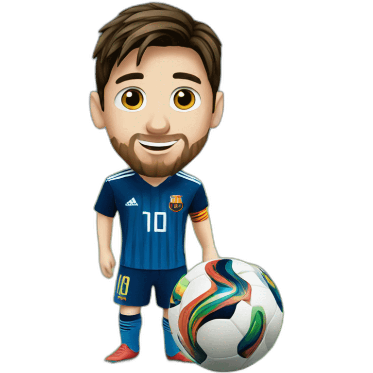 Lionel messi with worldcup emoji