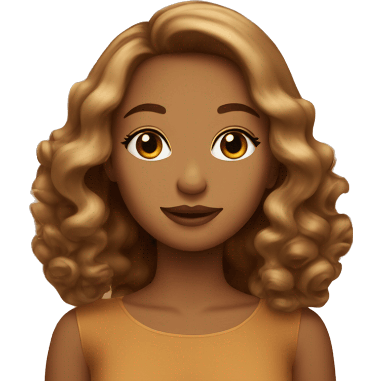 Caramel coloured coquette emoji