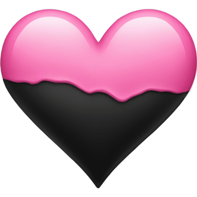 Black and pink heart emoji