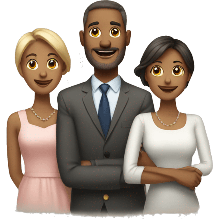 Husband with wives  emoji