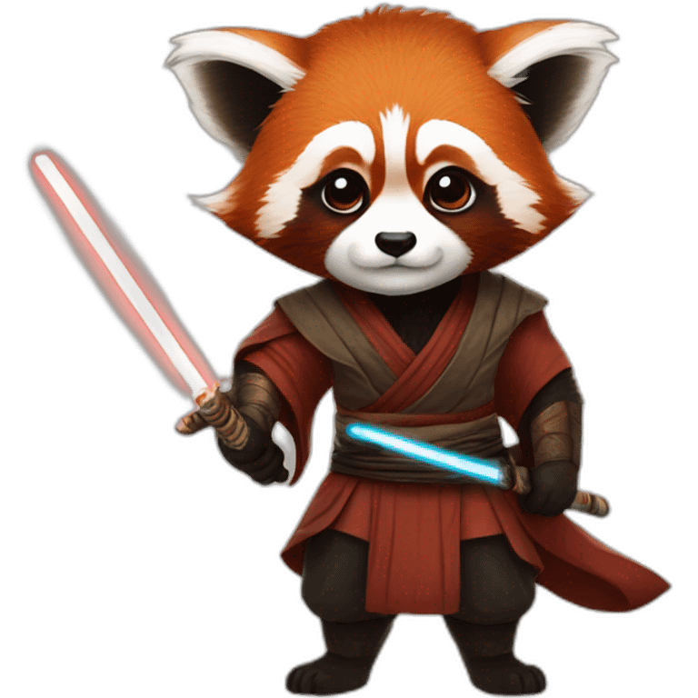 red panda jedi emoji