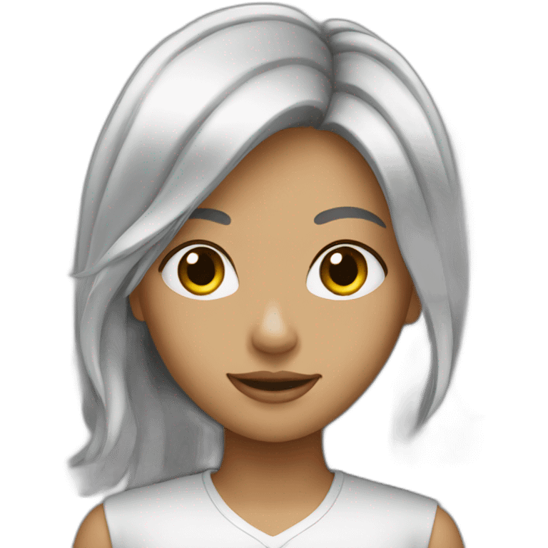 silver girl emoji