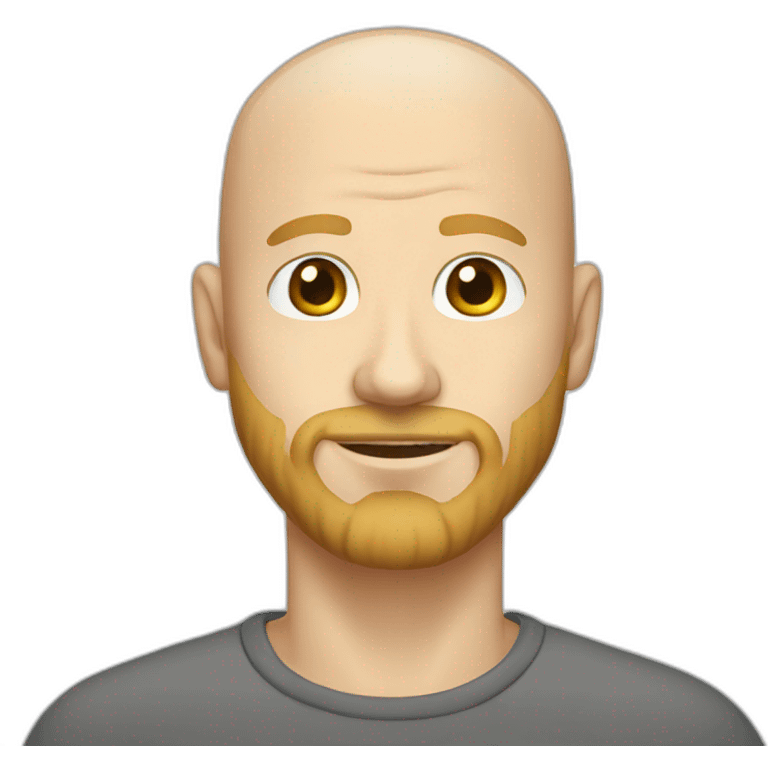 bald white guy with blonde beard emoji