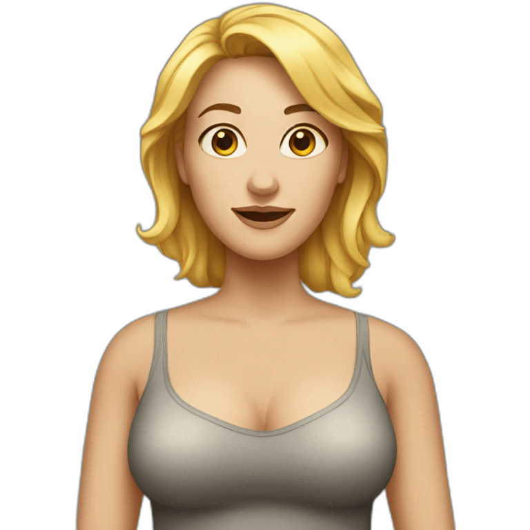 big-chested-white-woman emoji