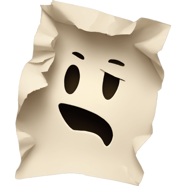 torn through paper emoji