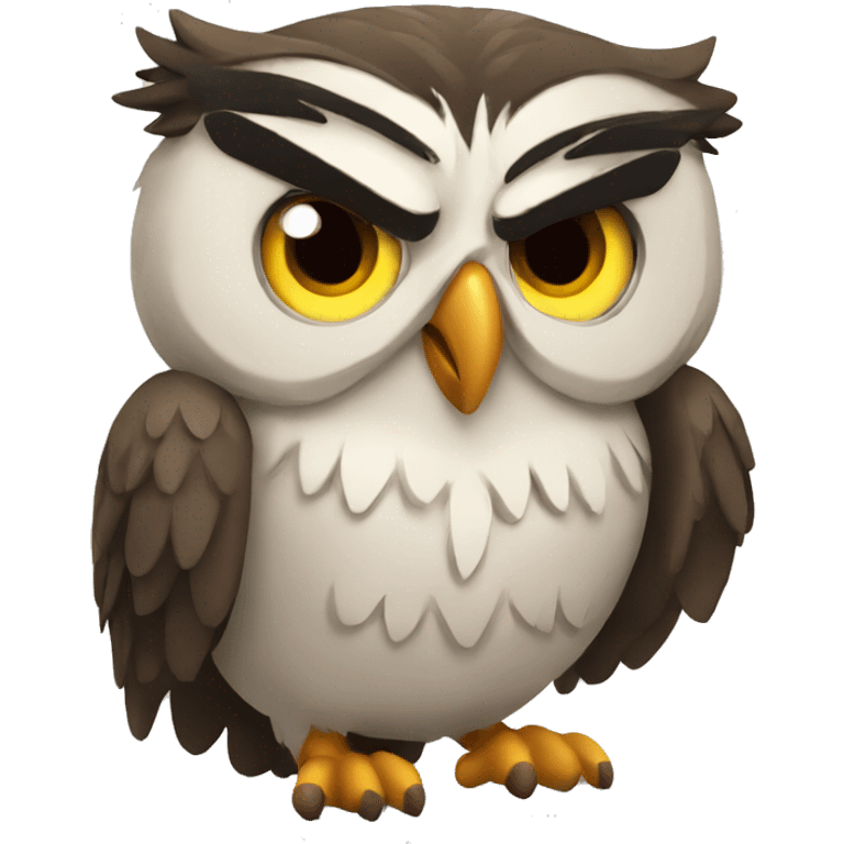 Angry owl  emoji