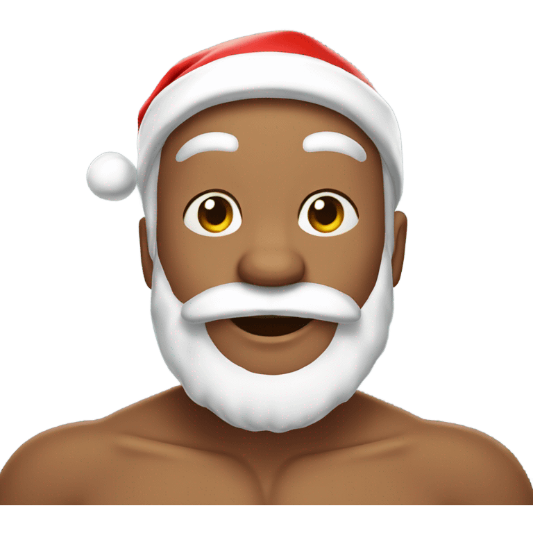 Shirtless Santa emoji