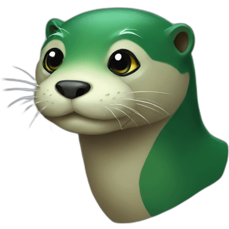 Green otter emoji