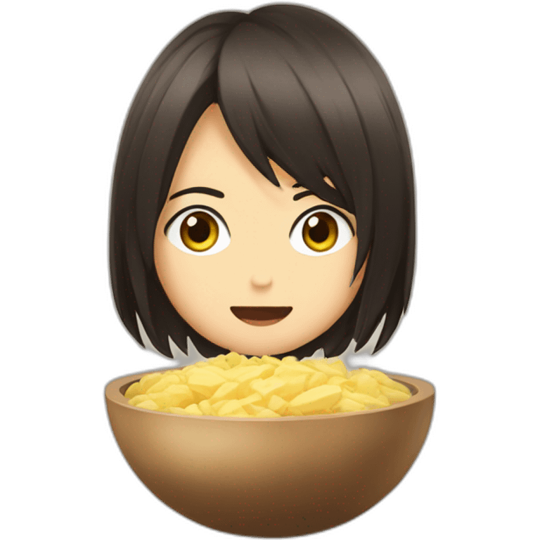 Mikasa eat potato emoji