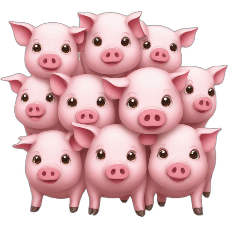 a group of pigs emoji