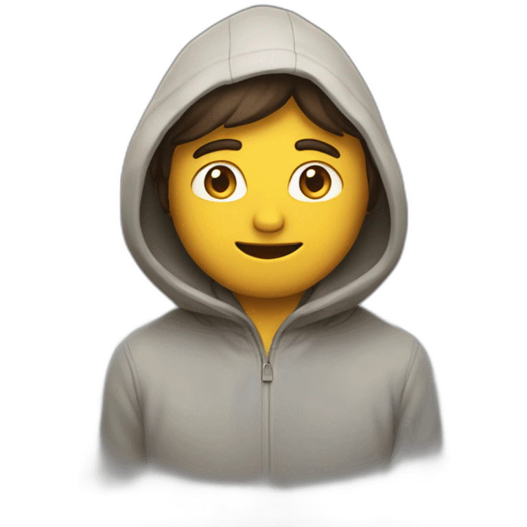 Homme avec une capuche emoji