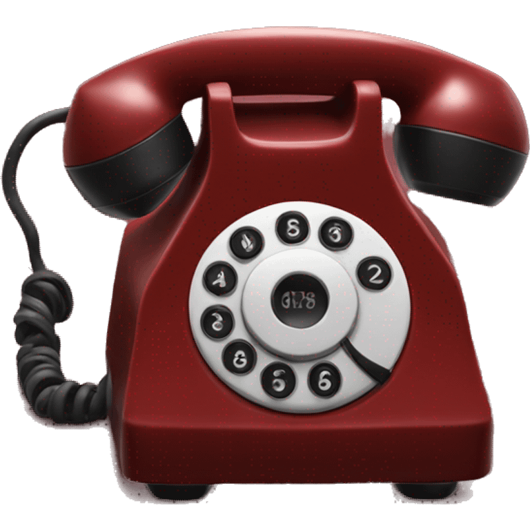 50's dark red telephone emoji