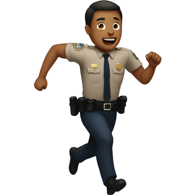 a guy running from a police man emoji