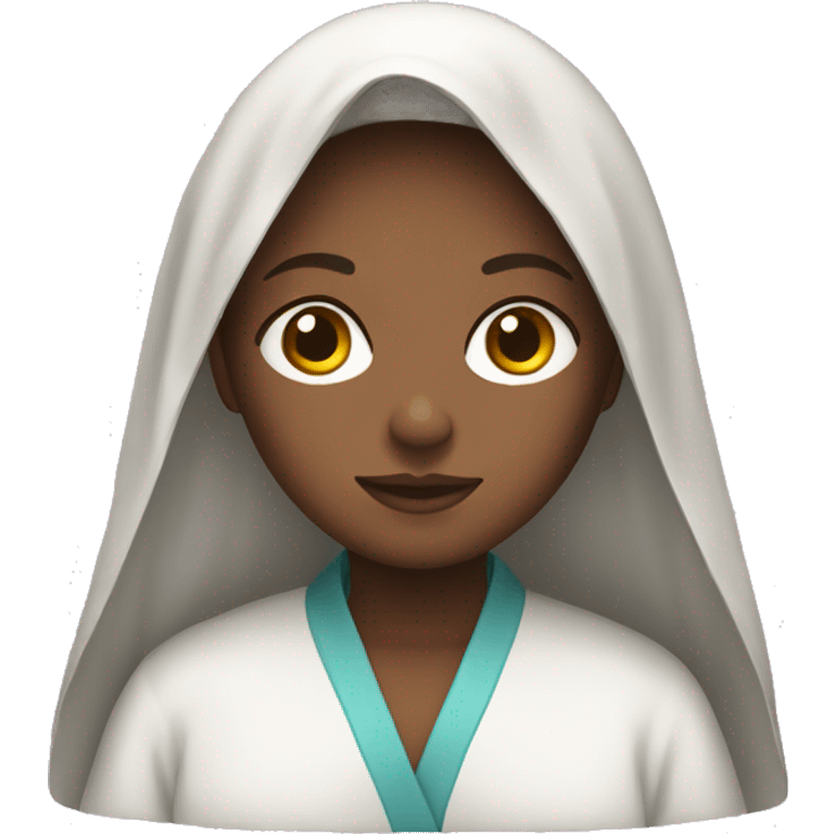 brown hair girl wearing robe emoji