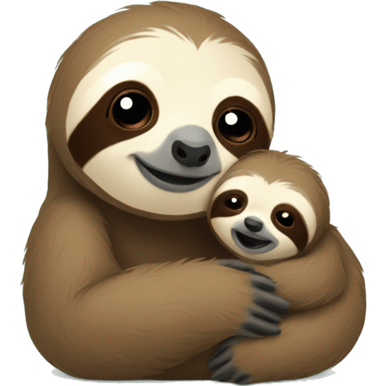 Sloth wirh baby emoji