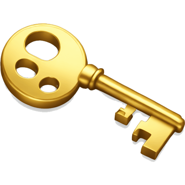 Gold Key of a car  emoji