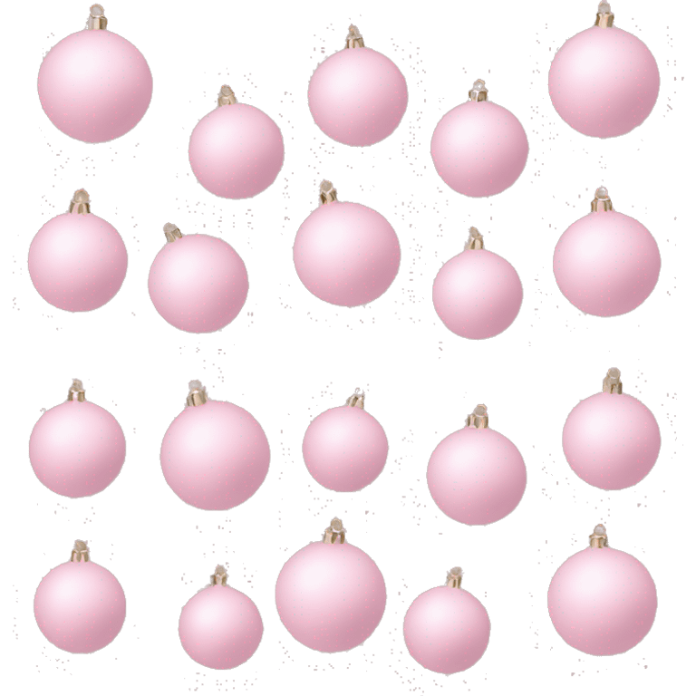 pastel pink Christmas balls emoji