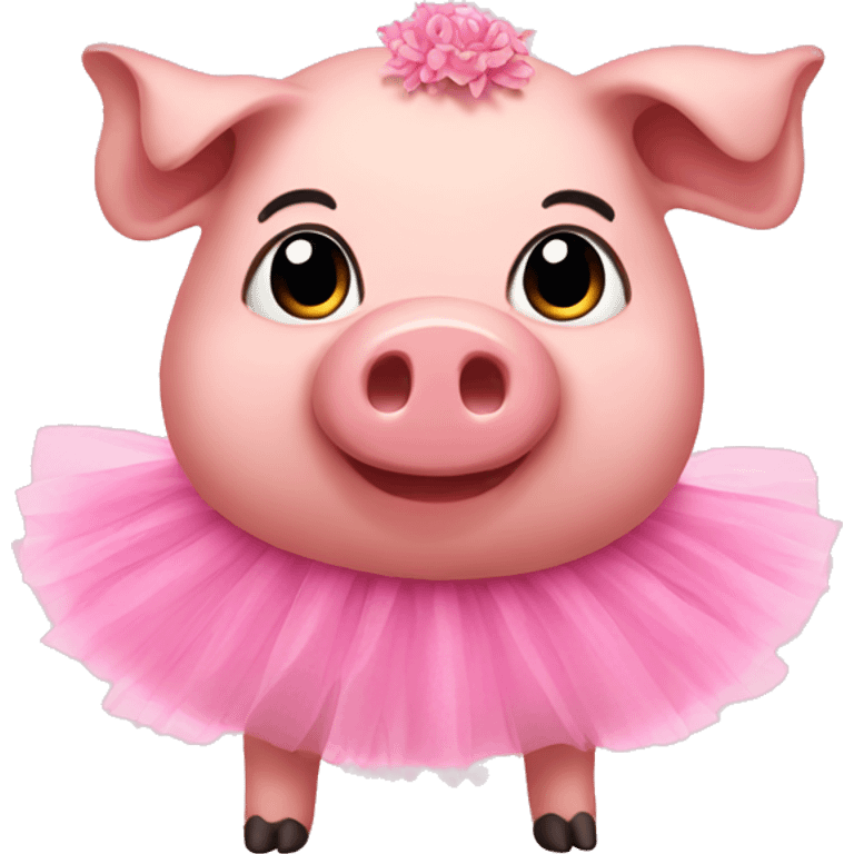 Pig with tutu emoji