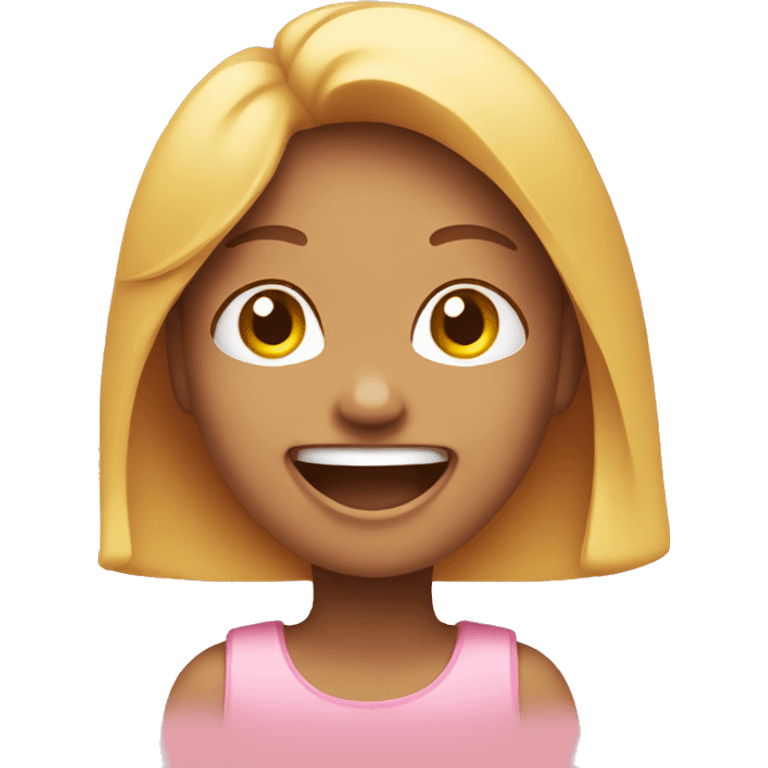 Pink laughing girl emoji  emoji