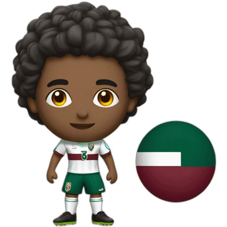 soccer player with fluminense teams colors and badge emoji