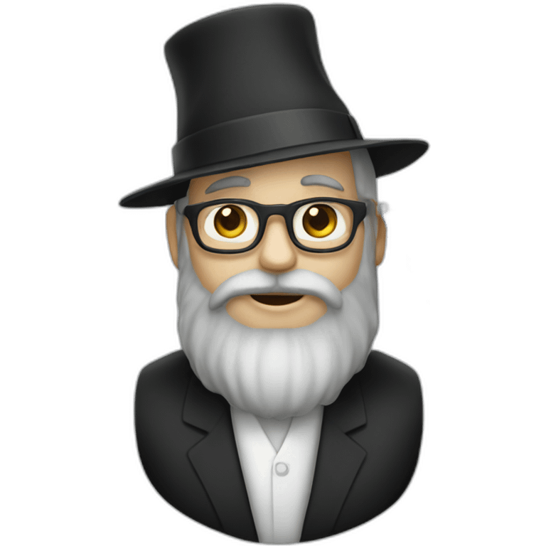 rabbi with payot and the israelian flag emoji