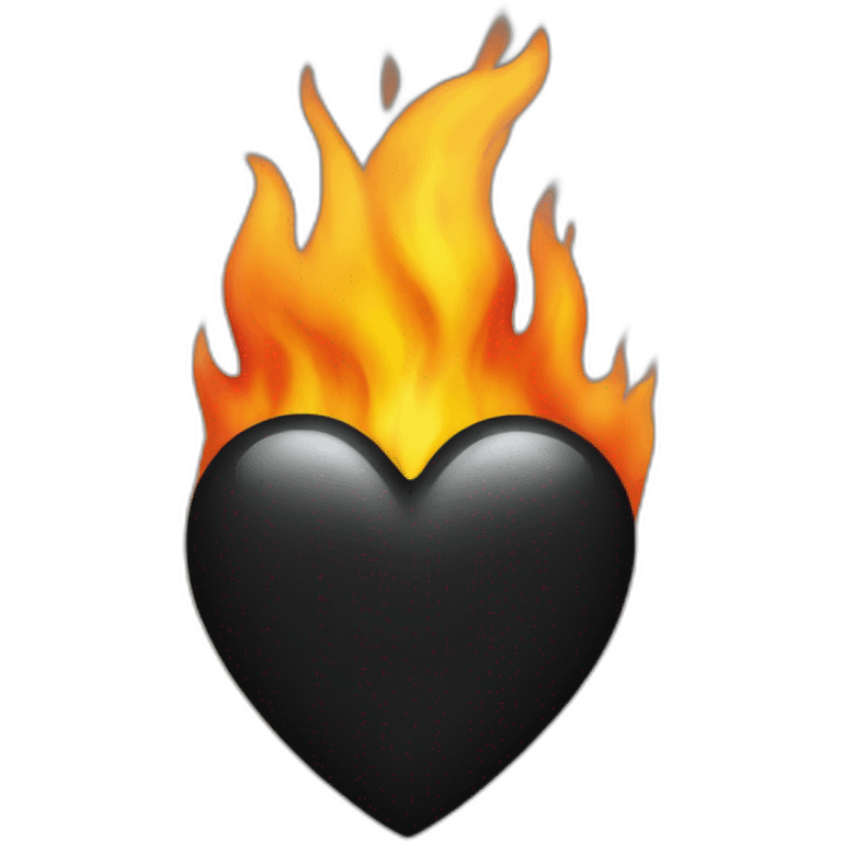 black heart on fire emoji