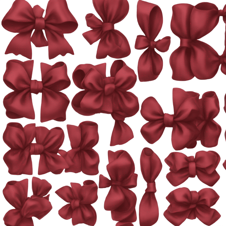 Dark red bow emoji