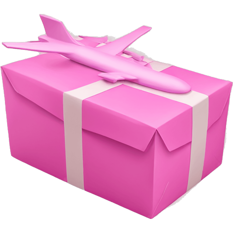 airplane is carrying a pink parcel   emoji