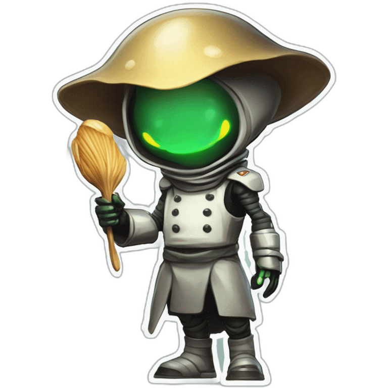 alien chef scifi roguelike rpg style inspired by slay the spire digital art emoji