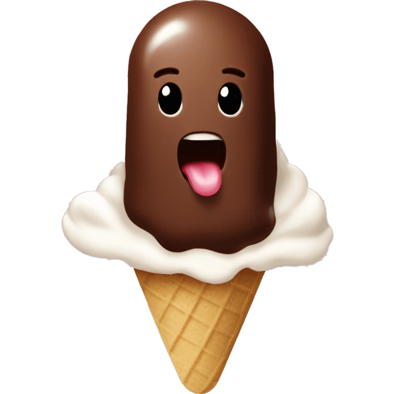 chocolate icecream emoji