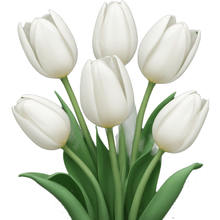 white tulips emoji