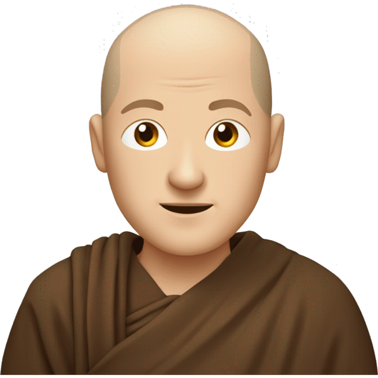 white middle age male human frier monk with buzz cut square jaw emoji