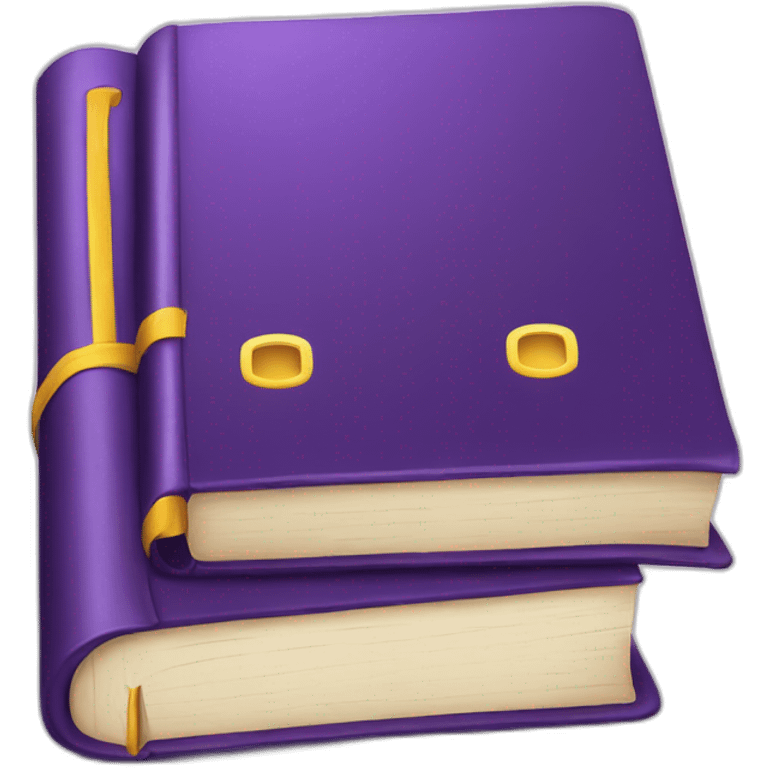 purple book with "CB" in the cover emoji