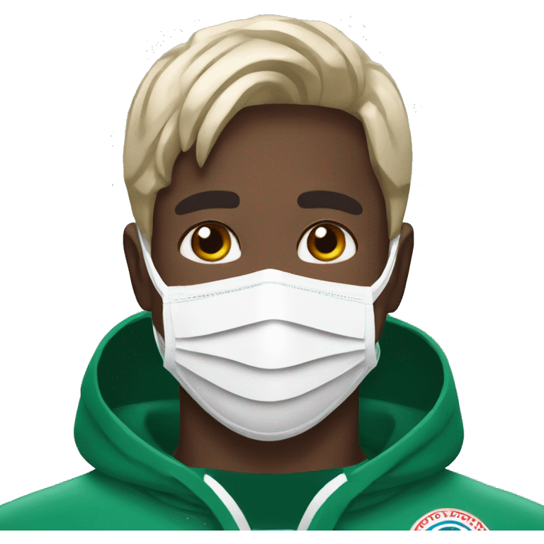 Victor osimhen with the protective mask emoji