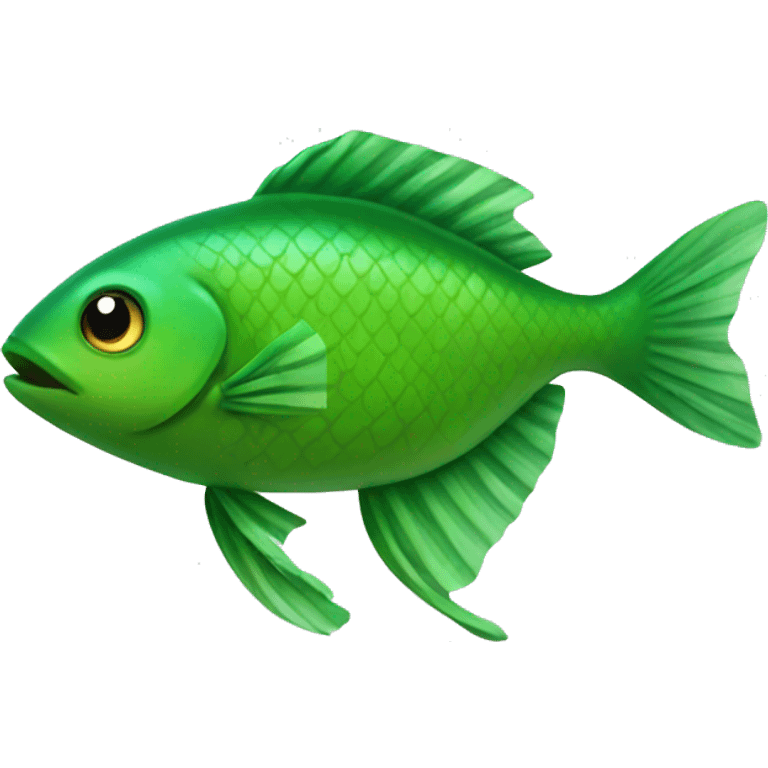 Green fish swish emoji