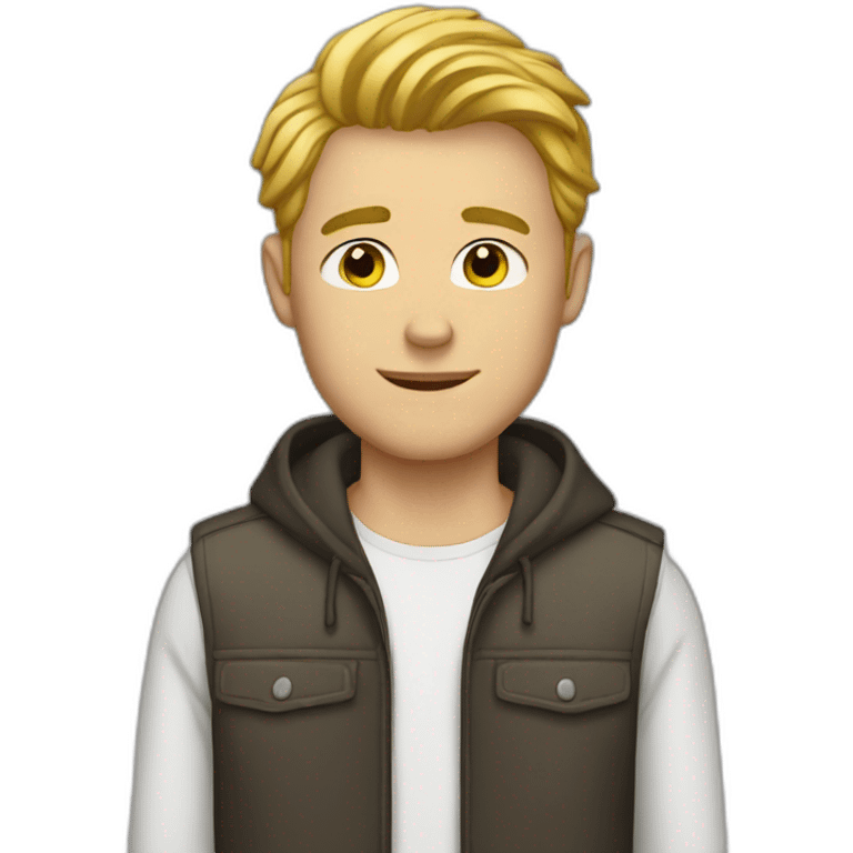 beautiful white guy emoji